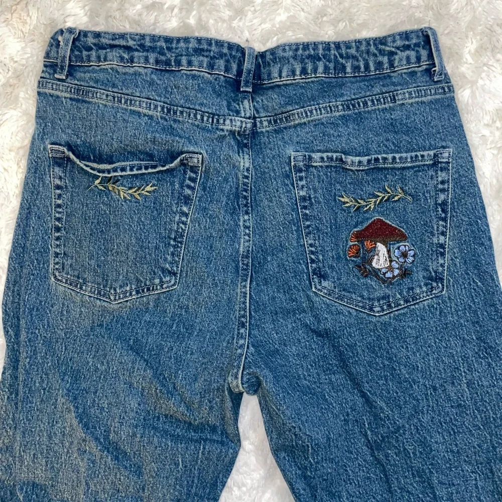 Hot Topic Blue Jeans with Ghost and Pumpkin Embroidery - Picture 3 of 7